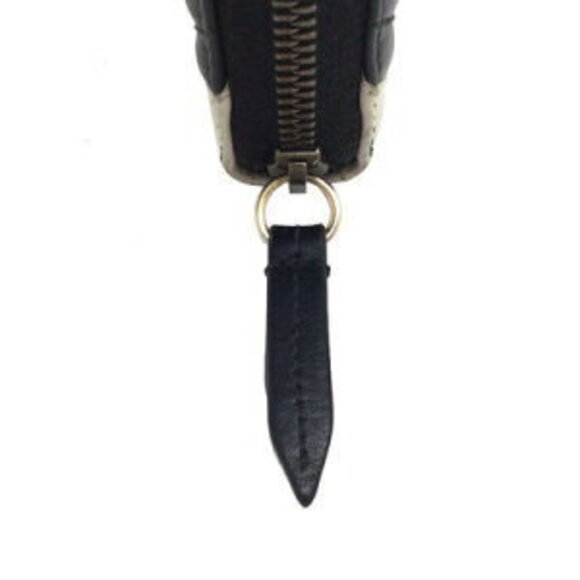 Gucci GG Marmont Zip Around Long Wallet Black White Leather - Picture 7 of 9